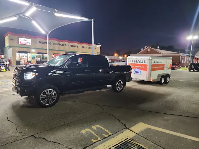 Our truck and trailer ready for the road — professional moving and packing services in South Hill, Virginia